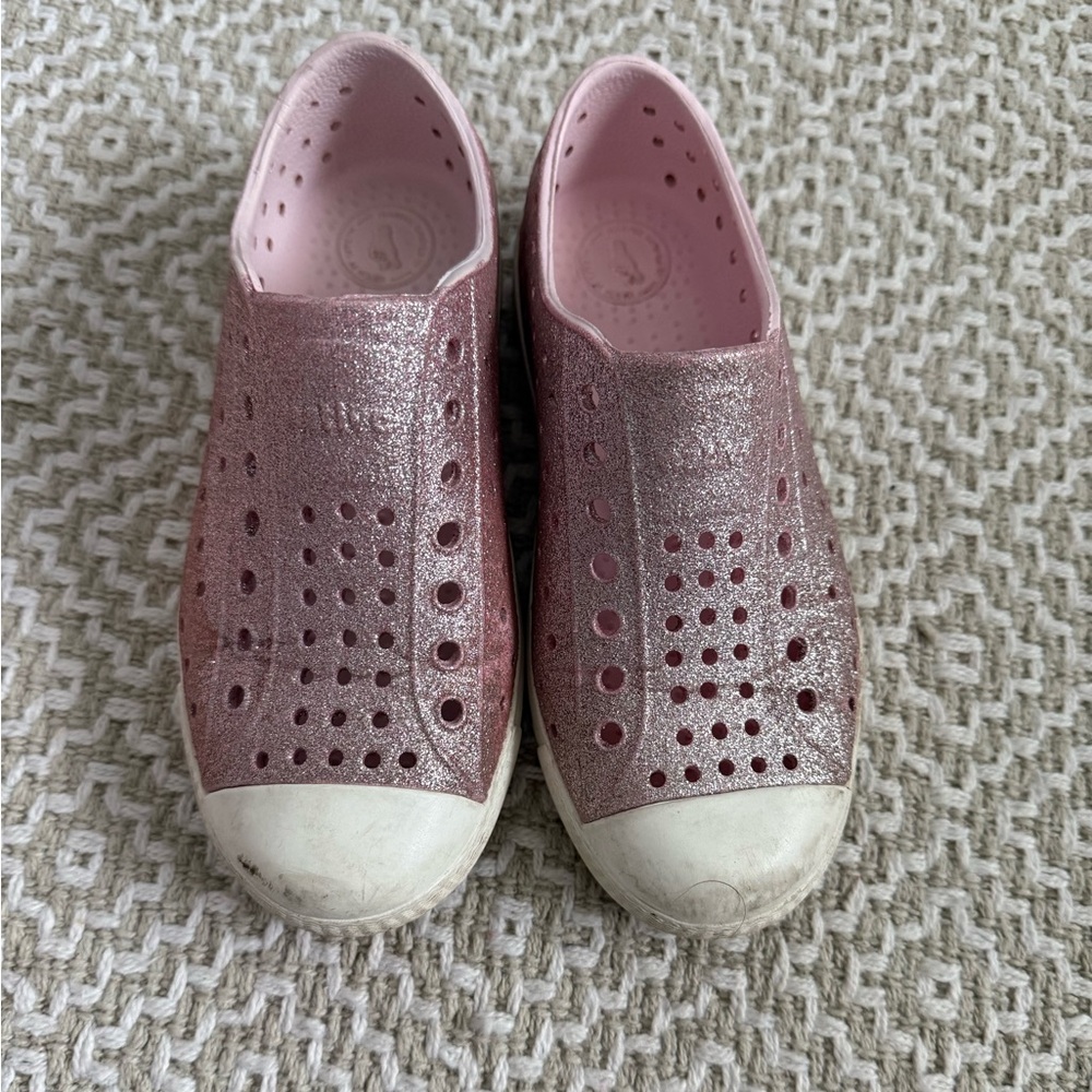 Native Kids Glittery Pink Sneakers